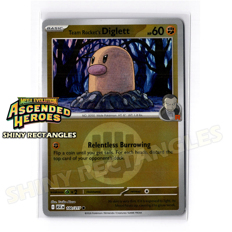 100/217 - Team Rocket's Diglett - Energy Symbol