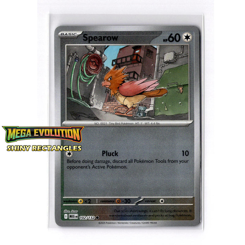 102/132 - Spearow - Reverse Holo