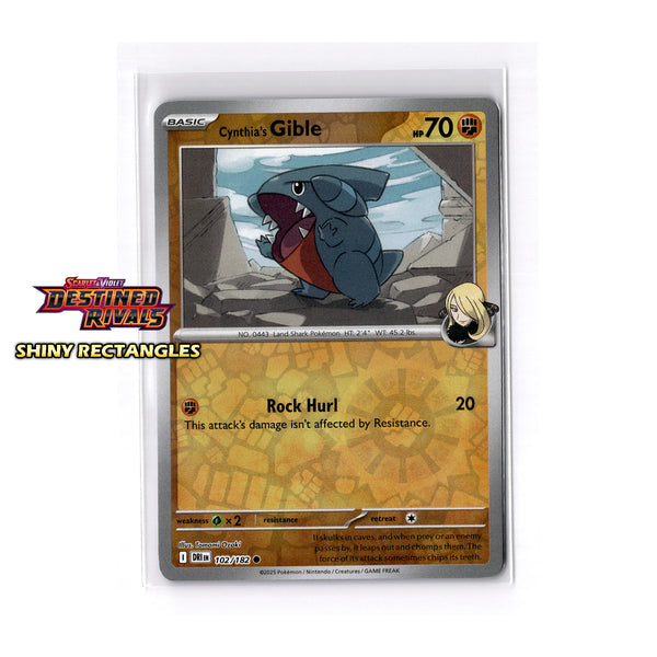 102/182 - Cynthia's Gible - Reverse Holo