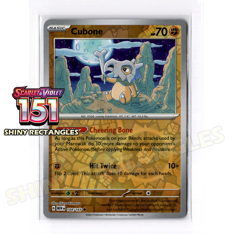 104/165 - Cubone - Reverse Holo