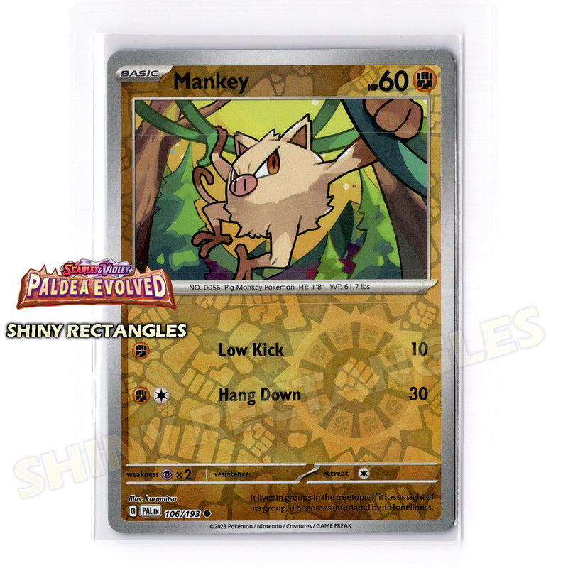 106/193 - Mankey - Reverse Holo
