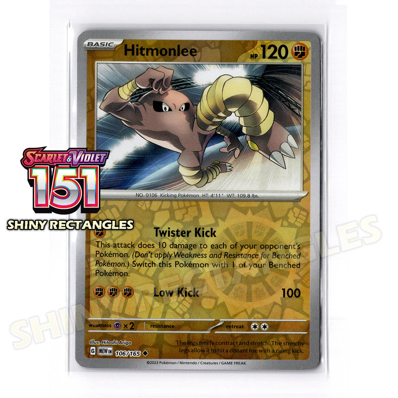 106/165 - Hitmonlee - Reverse Holo