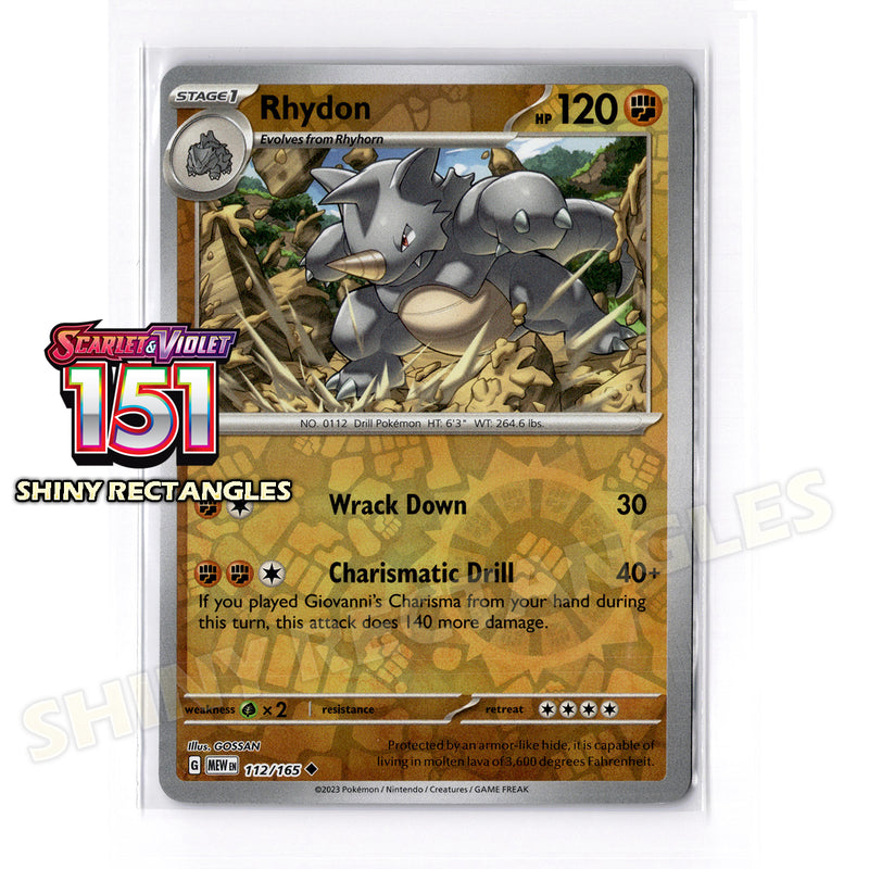 112/165 - Rhydon - Reverse Holo