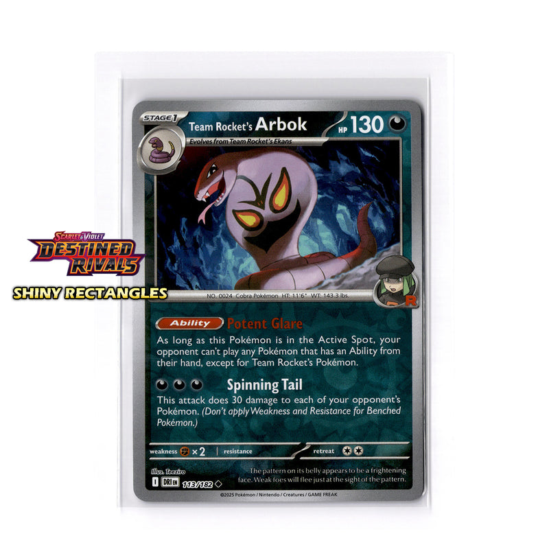 113/182 - Team Rocket's Arbok - Reverse Holo