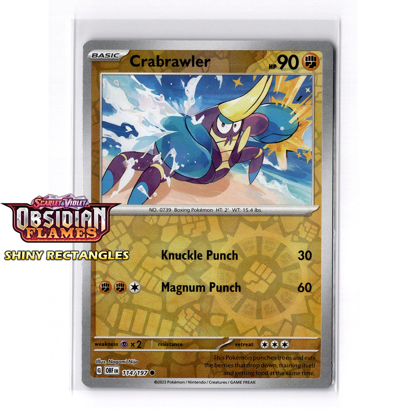 114/197 - Crabrawler - Reverse Holo