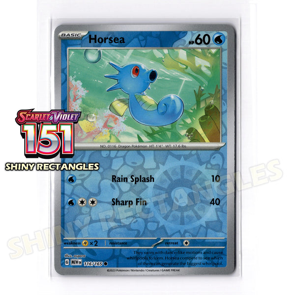 116/165 - Horsea - Reverse Holo