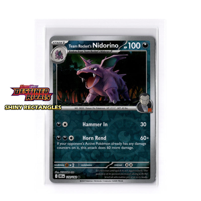 118/182 - Team Rocket's Nidorino - Reverse Holo