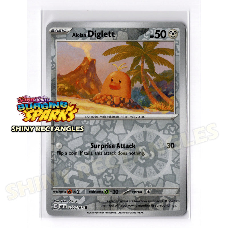 122/191 - Alolan Diglett - Reverse Holo