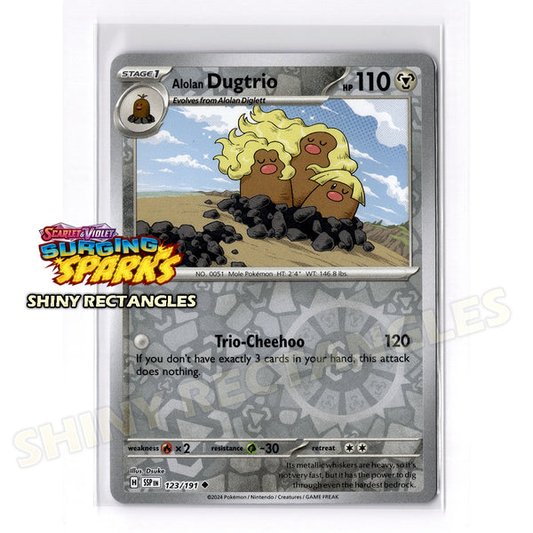 123/191 - Alolan Dugtrio - Reverse Holo