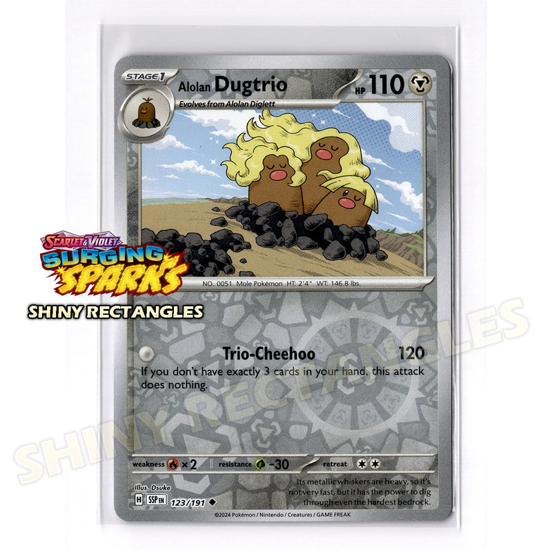 123/191 - Alolan Dugtrio - Reverse Holo
