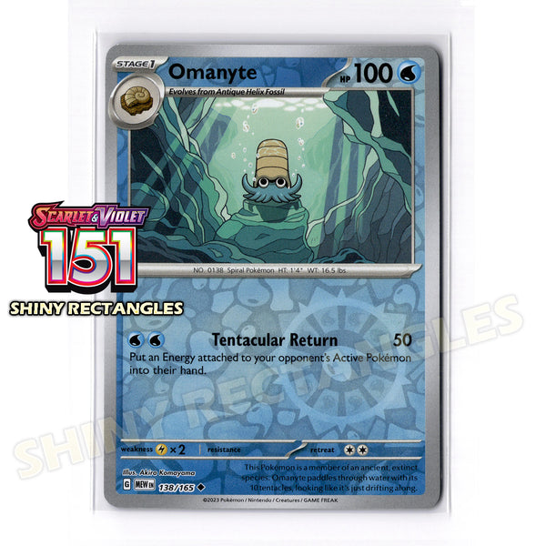 138/165 - Omanyte - Reverse Holo