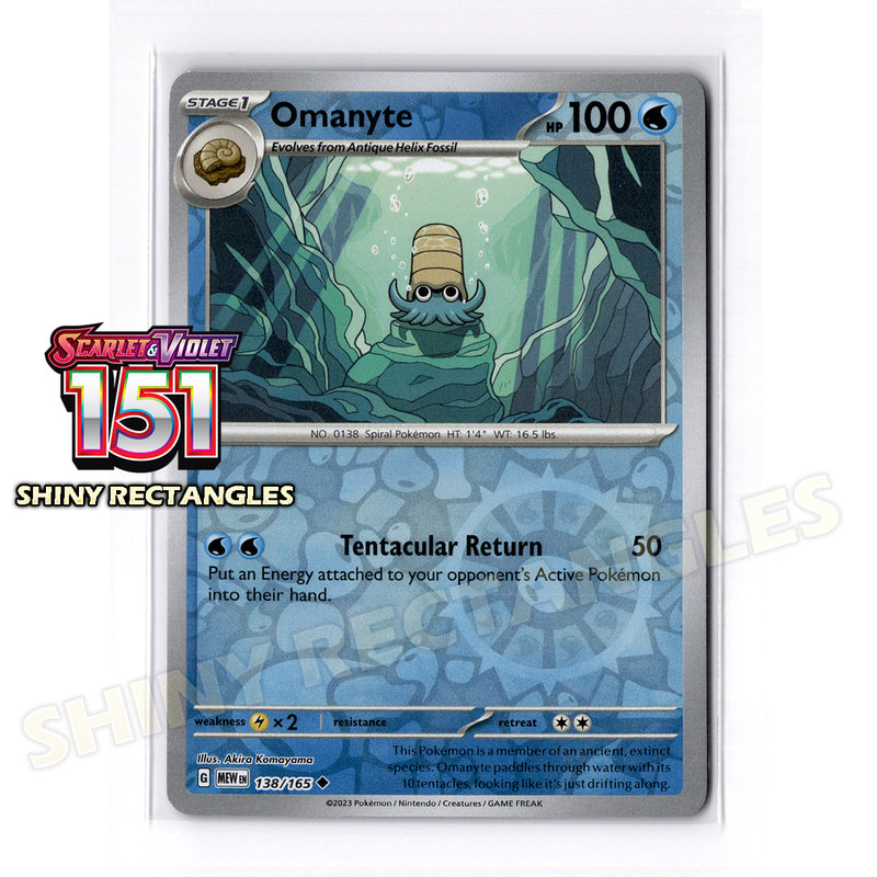 138/165 - Omanyte - Reverse Holo