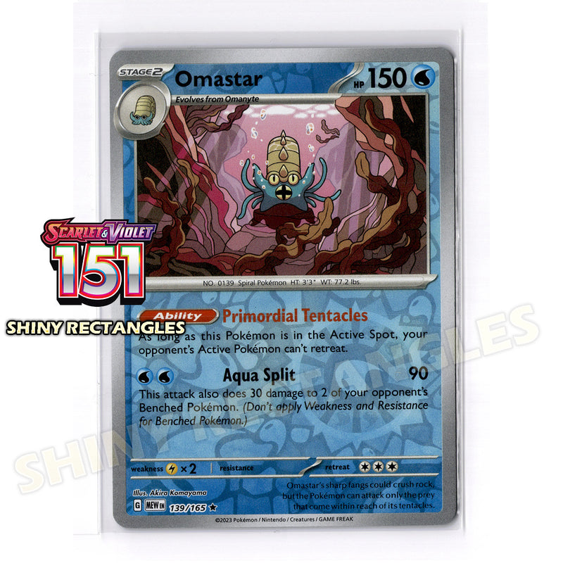 139/165 - Omastar - Reverse Holo