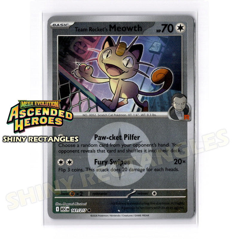 161/217 - Team Rocket's Meowth - Energy Symbol