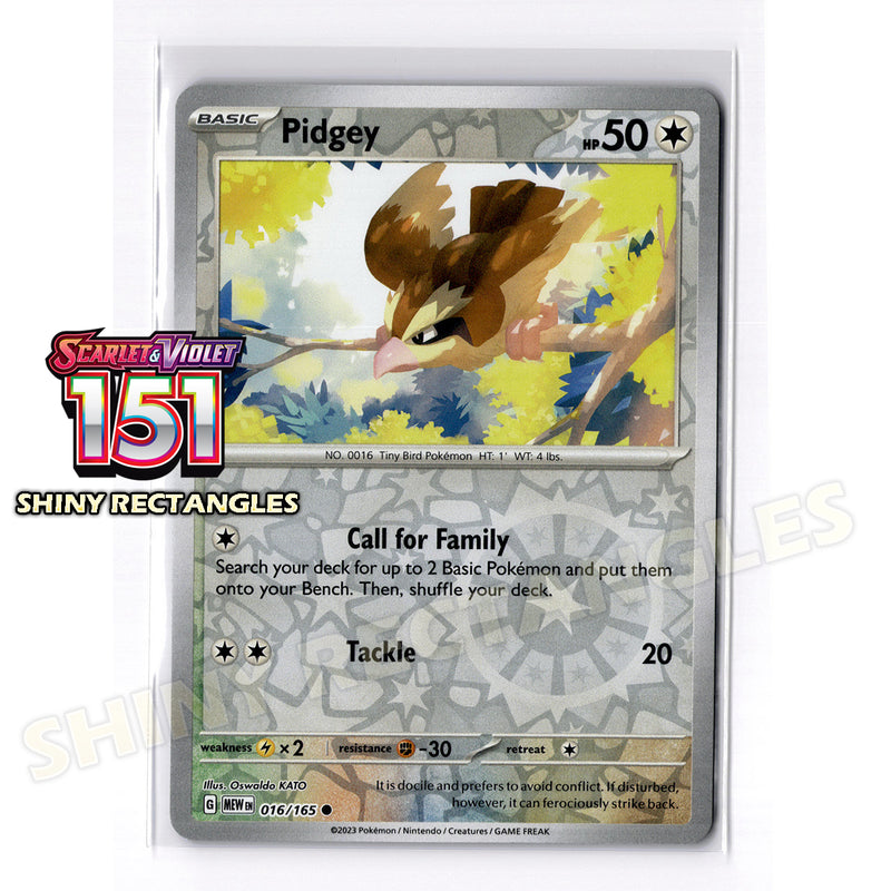 016/165 - Pidgey - Reverse Holo