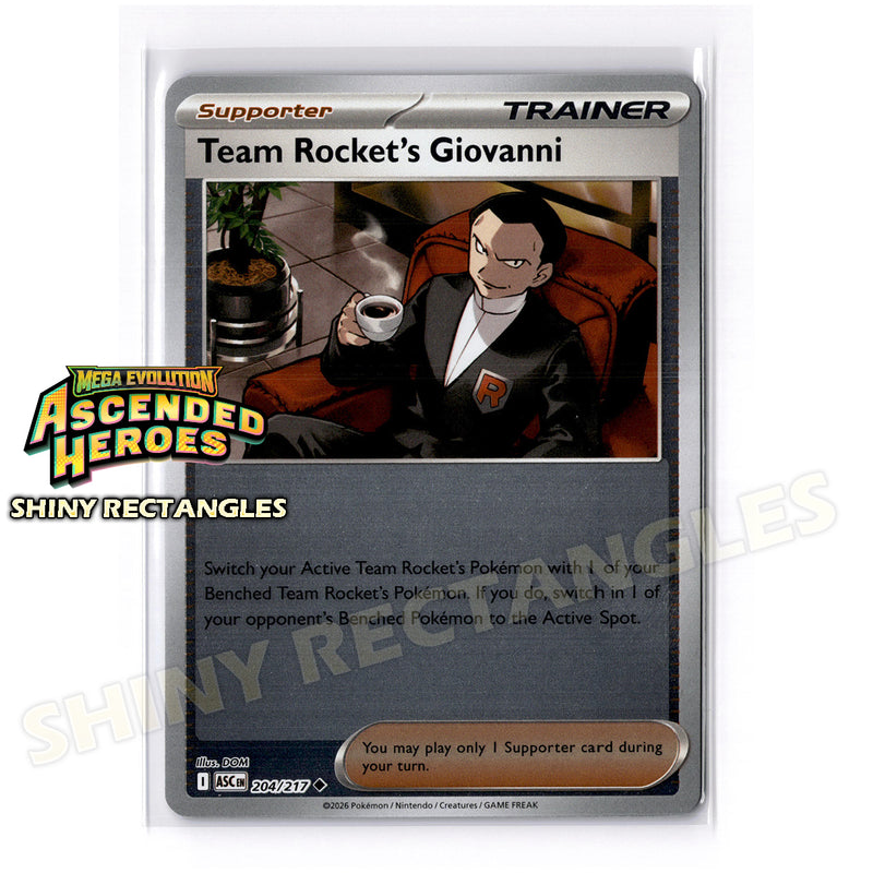 204/217 - Team Rocket's Giovanni - Reverse Holo