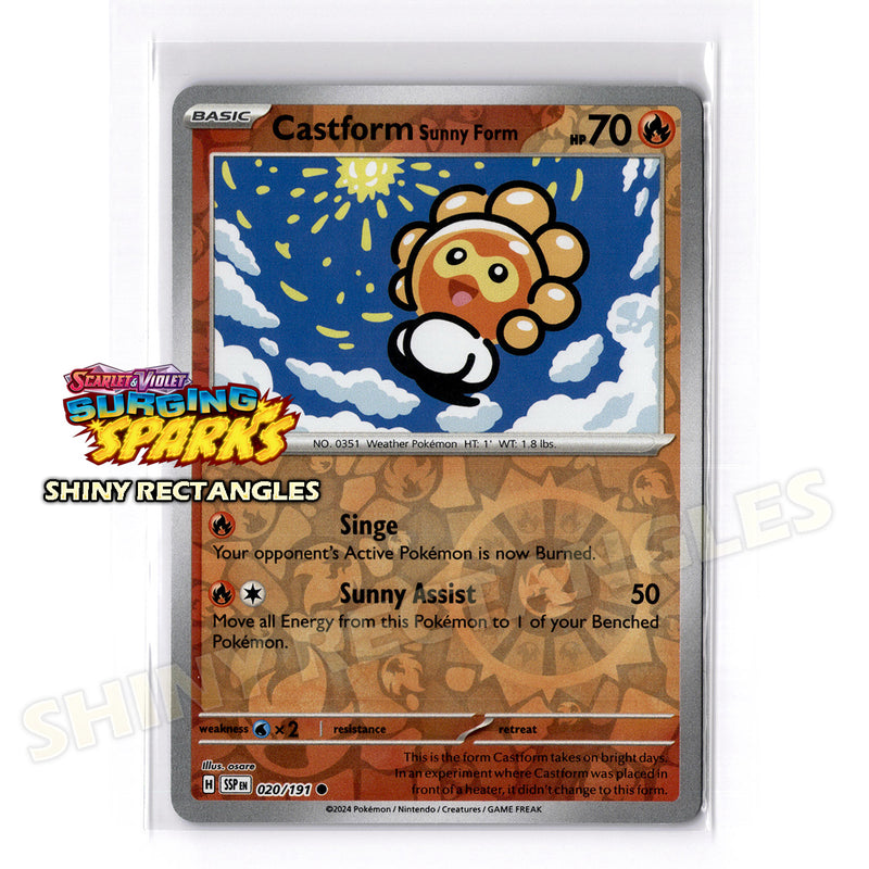 020/191 - Castform Sunny Form - Reverse Holo
