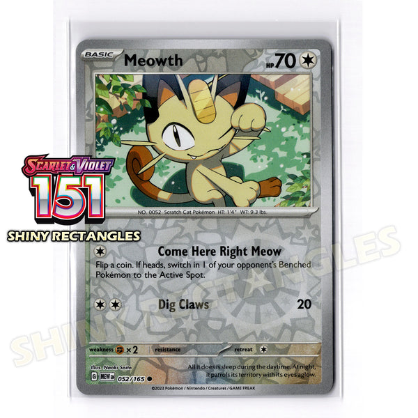 052/165 - Meowth - Reverse Holo