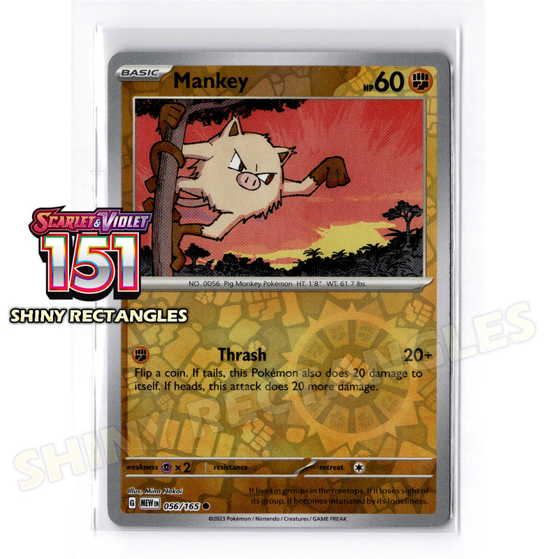056/165 - Mankey - Reverse Holo
