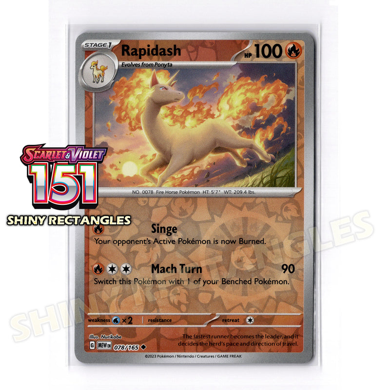 078/165 - Rapidash - Reverse Holo