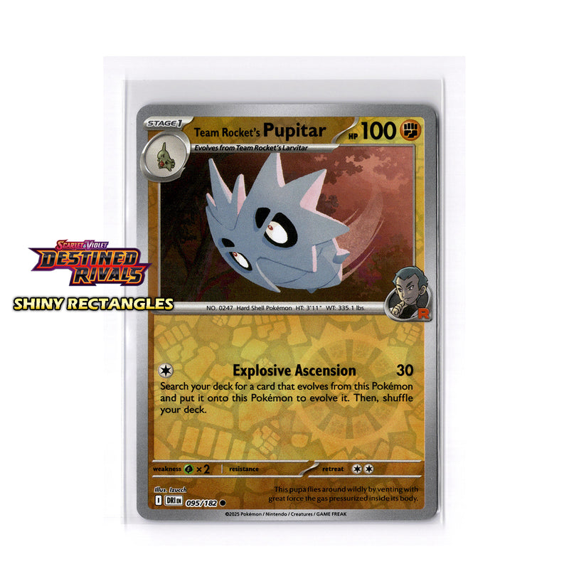 095/182 - Team Rocket's Pupitar - Reverse Holo