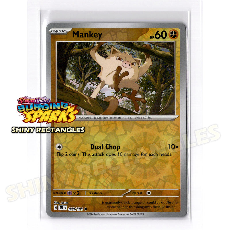 098/191 - Mankey - Reverse Holo