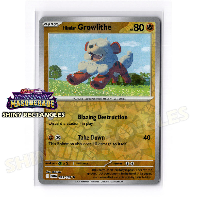 099/167 - Hisuian Growlithe - Reverse Holo